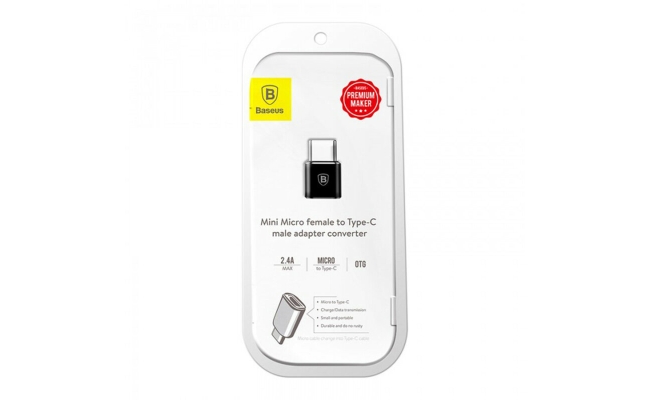 ADAPTOR Baseus CAMOTG-01 Mini Micro, USB Type-C (T) to Micro USB (M), corp...