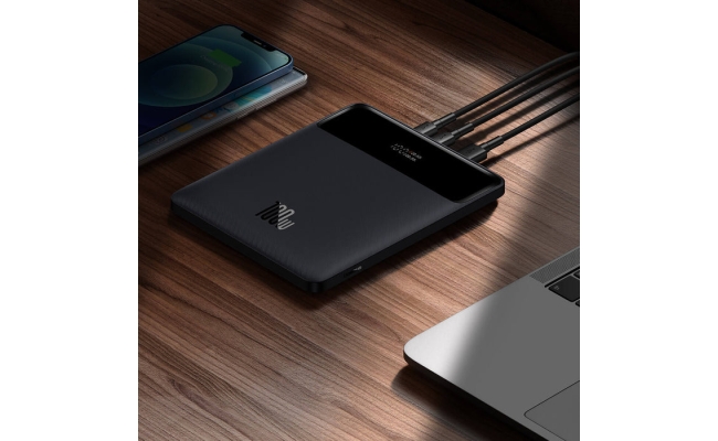 Baterie externa Baseus Blade 20000mAh, PD 100W, ultra thin, 2 x USB; 2 x USB...