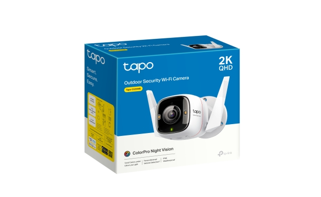 TP-Link Tapo C325WB - Camera IP Exterior, 2K, IP66, 4 MP, wireless, microfon,...