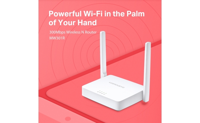 Router Wireless Mercusys N 300 Mbps, MW301R 51222