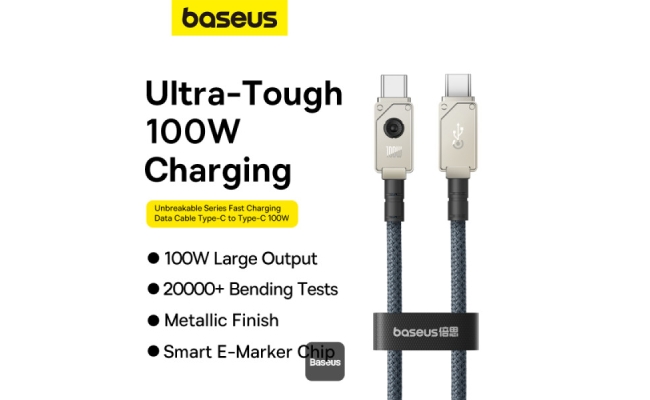 Cablu USB-C Baseus 100W Incarcare Rapida Alb 51421