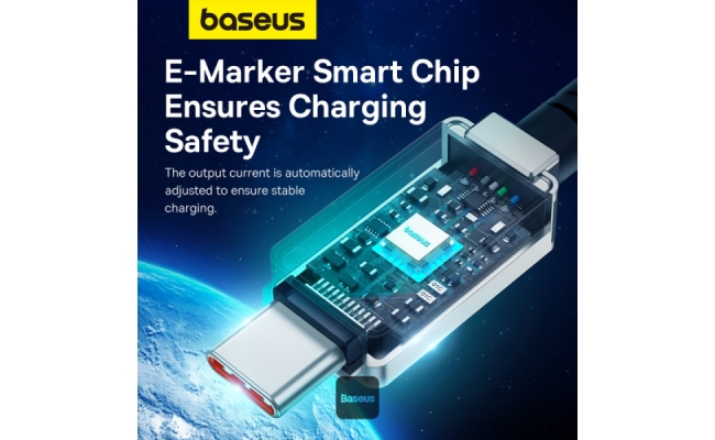 Cablu USB-C Baseus 100W Incarcare Rapida Alb 51423