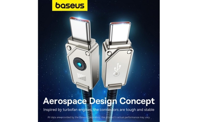 Cablu USB-C Baseus 100W Incarcare Rapida 2m Alb Date 51457