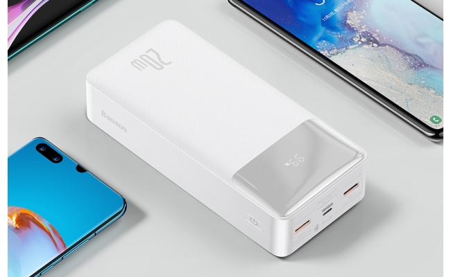 Powerbank Baseus Bipow 30000mAh, 20W (alb) 52010