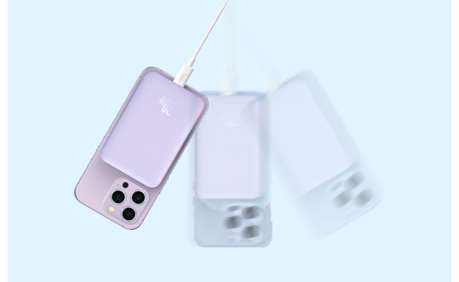 Baseus Magnetic Mini 10000mAh, USB-C 20W MagSafe powerbank (violet) 52065