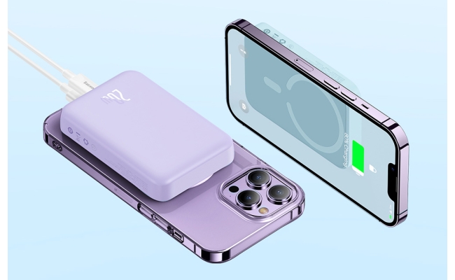 Baseus Magnetic Mini 10000mAh, USB-C 20W MagSafe powerbank (violet) 52067
