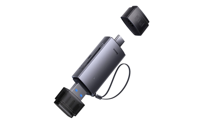 Card Reader Extern USB 3.0 si Type-C Baseus Metalic Gri 51438