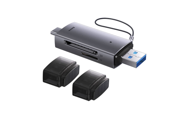Card Reader Extern USB 3.0 si Type-C Baseus Metalic Gri 51440