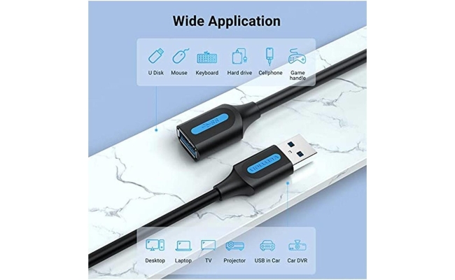 Cablu USB Prelungitor Vention 3.2 Gen 1, 1.5m, 5Gbps 51407