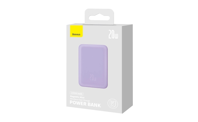 Baseus Magnetic Mini 10000mAh, USB-C 20W MagSafe powerbank (violet) 52062