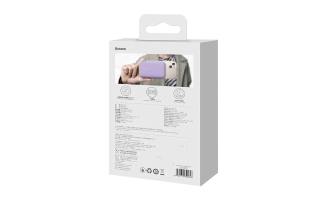 Baseus Magnetic Mini 10000mAh, USB-C 20W MagSafe powerbank (violet) 52063
