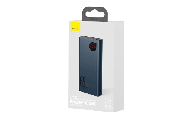 Powerbank Baseus Adaman Metal 20000mAh PD QC 3.0 65W 2xUSB + USB-C + micro...