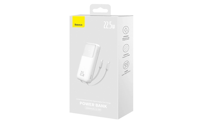 Powerbank Baseus Comet Baseus Comet 10000mAh, 22.5W (alb) 52096