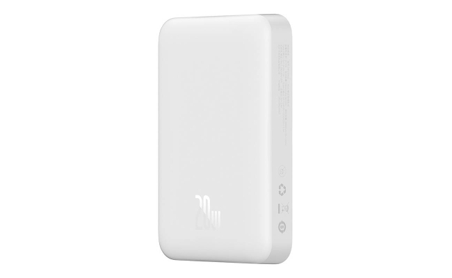 Powerbank Baseus Magnetic, 10000mAh, 20W, MagSafe (alb)