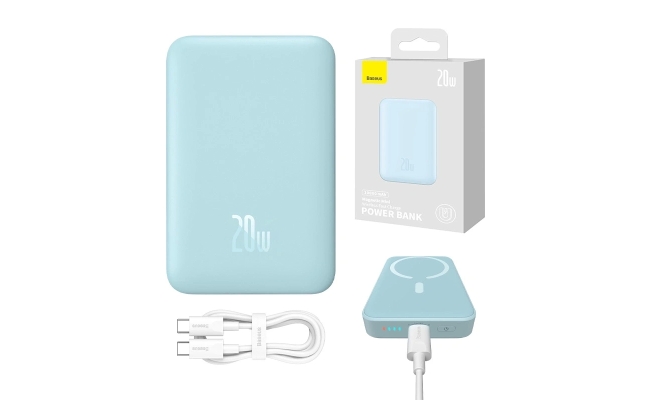 Powerbank Baseus Magnetic Mini 10000mAh 20W MagSafe (albastru) 52049