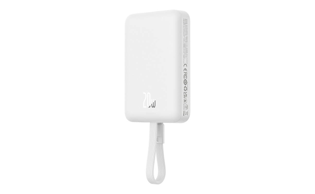 Powerbank Baseus Magnetic Mini 10000mAh, USB-C 20W MagSafe (alb) 51928