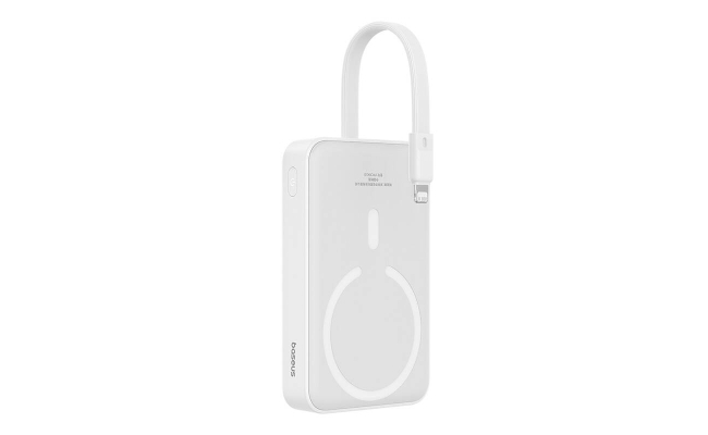 Powerbank Baseus Magnetic Mini 10000mAh, USB-C 20W MagSafe (alb) 51930