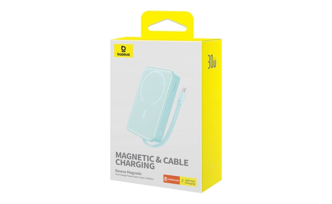 Powerbank Baseus Magnetic Mini 10000mAh, USB-C 30W MagSafe (albastru) 51958