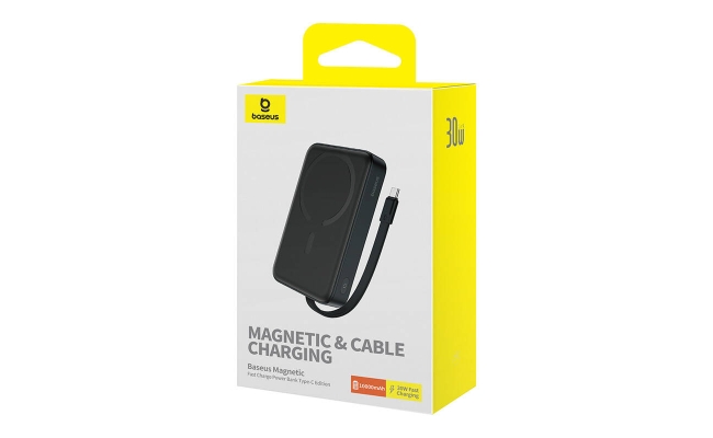 Powerbank Baseus Magnetic Mini 10000mAh, USB-C 30W MagSafe (negru) 51941