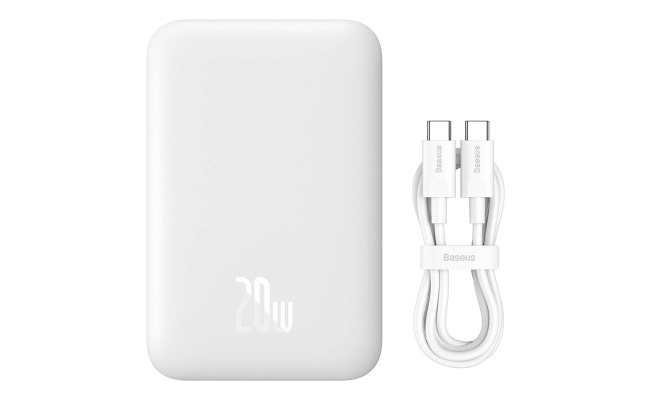 Powerbank Baseus Magnetic Mini 6000mAh 20W MagSafe (alb) 52086