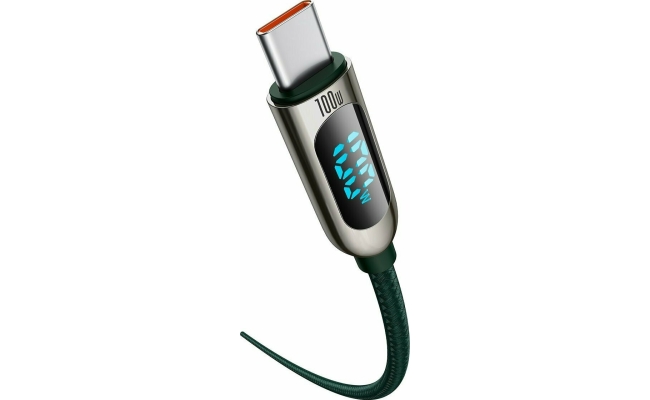 Cablu alimentare si date Baseus CATSK-B06 Display, Fast Charging, 1m, verde...