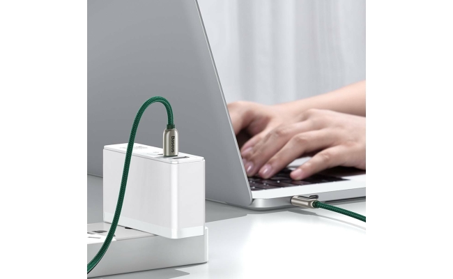 Cablu alimentare si date Baseus CATSK-B06 Display, Fast Charging, 1m, verde...