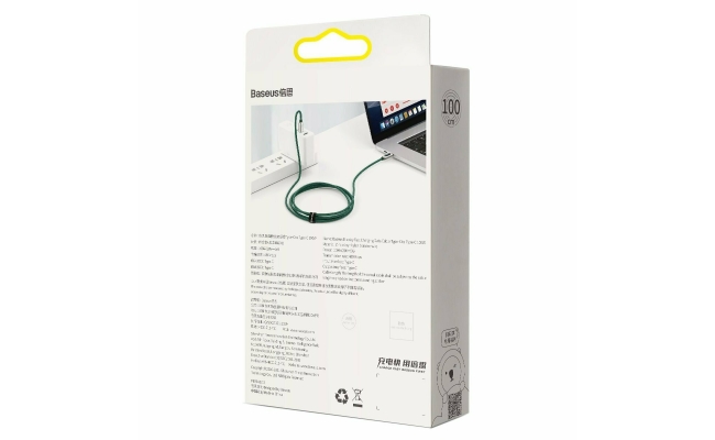 Cablu alimentare si date Baseus CATSK-B06 Display, Fast Charging, 1m, verde...