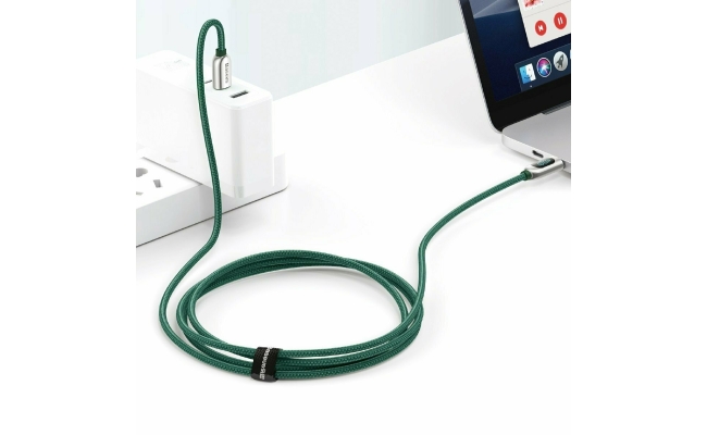 Cablu alimentare si date Baseus CATSK-B06 Display, Fast Charging, 1m, verde...