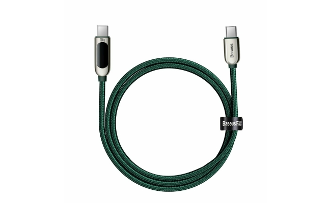 Cablu alimentare si date Baseus CATSK-B06 Display, Fast Charging, 1m, verde...