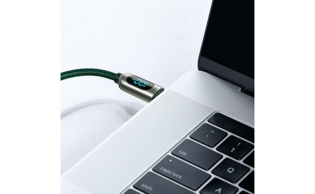 Cablu alimentare si date Baseus CATSK-B06 Display, Fast Charging, 1m, verde...
