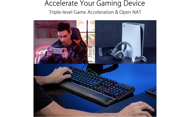 Sistem Wi-Fi Mesh Gaming ASUS ROG Rapture GT6 (B-2-PK), AX10000, Tri-Band,...