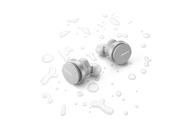 Casti audio true wireless Philips TAT8506WT/00, Bluetooth, Waterproof, Alb...
