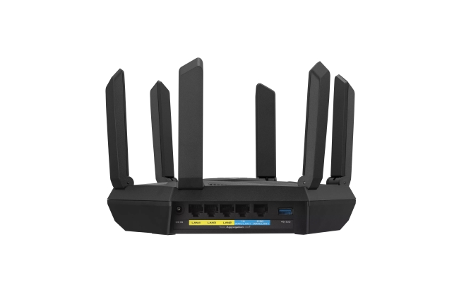 Router Gaming Wireless ASUS RT-AXE7800, AXE7800, Tri-Band, Quad-Core 1.7GHz...