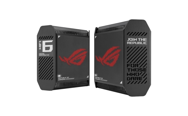 Sistem Wi-Fi Mesh Gaming ASUS ROG Rapture GT6 (B-2-PK), AX10000, Tri-Band,...