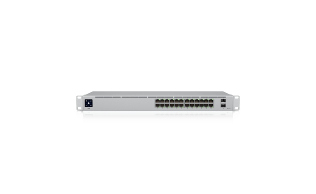 Switch Ubiquiti UniFi cu 24 porturi Gigabit, 2xSFP, managed, rackabil - USW-24