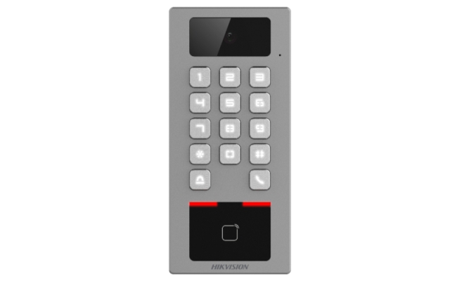 Cititor de proximitate RFID cu tastatura Hikvision DS-K1T502DBWX-C, 2 MP,...