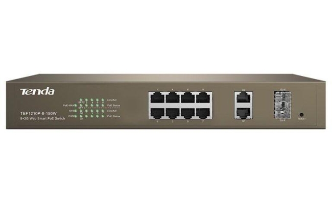 Switch Tenda TEF1210P-8-150W, 8 porturi, PoE 53569