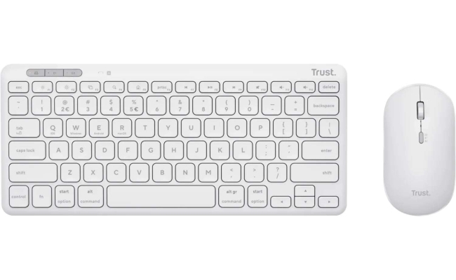 Tastatura Trust Lyra Wireless Keyboard & Mouse Set - white 25073 53614