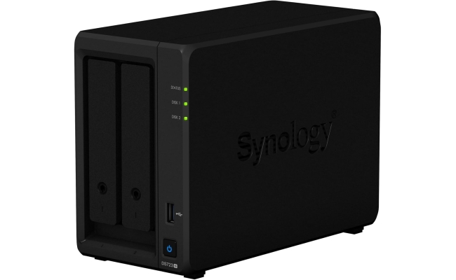 NAS Synology DS723+ cu procesor AMD Ryzen R1600 2.6GHz, 2-Bay, 2GB DDR4...