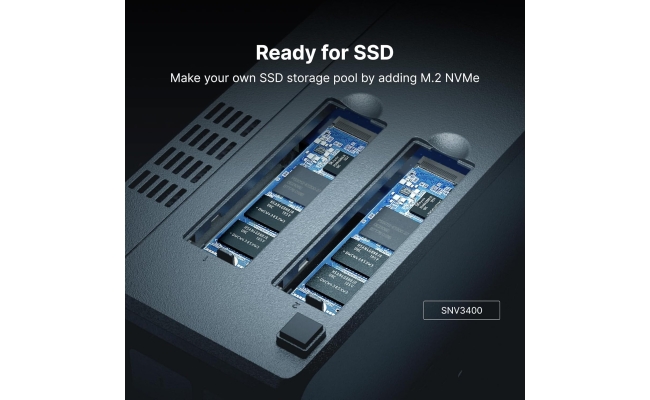 NAS Synology DS723+ cu procesor AMD Ryzen R1600 2.6GHz, 2-Bay, 2GB DDR4...