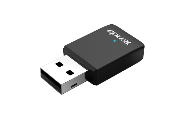Adaptor USB Wireless TENDA U9 AC650, Dual-Band 200 + 433 Mbps, negru 53564