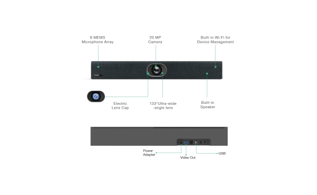 Video conferinta Yealink YLK ALL-IN-ONE video bar UVC40 53402