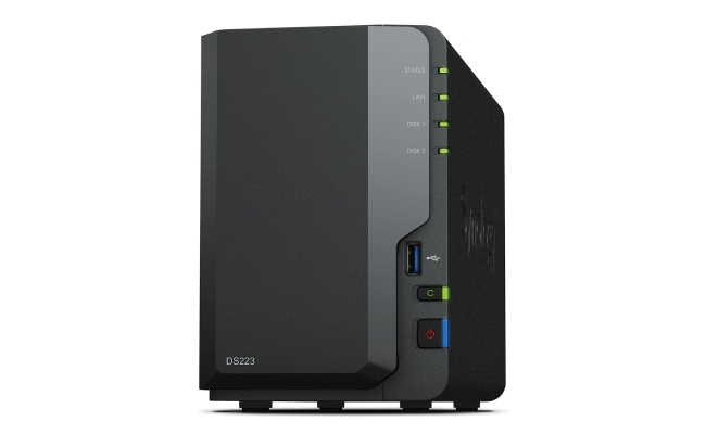 NAS Synology DS223, Realtek RTD1619B, 1.7GHz, 2GB, 2-Bays, negru