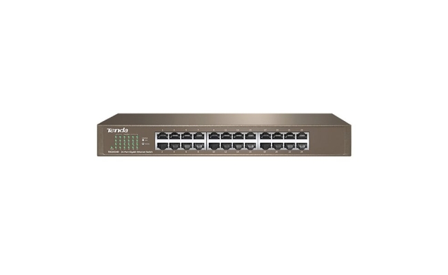Switch TENDA TEG1024D v7, 24 porturi Gigabit, argintiu
