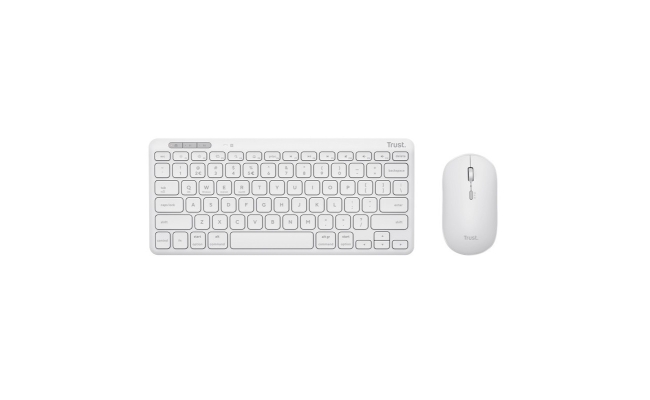 Tastatura Trust Lyra Wireless Keyboard & Mouse Set - white 25073