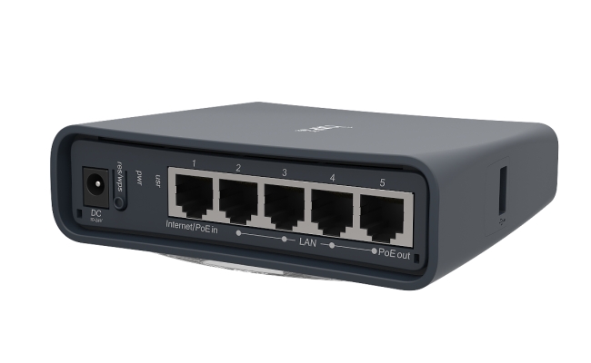 Acces Point wireless MikroTik hAP ac lite RB952UI-5AC2ND-TC, 5 porturi, 2.4/5...