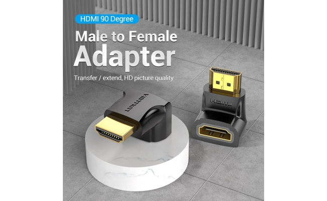Adaptor video Vention AIOB0, HDMI(T) la HDMI(M), rezolutie maxima 4K la 60Hz,...