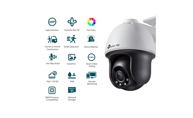 Camera de supraveghere TP-link VIGI C540 (4mm), IR 30 m, carcasa plastic, alb...