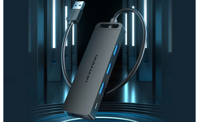 HUB USB Vention CHLBF, porturi: 4 x USB 3.2 gen 1, micro USB (M), conectare...