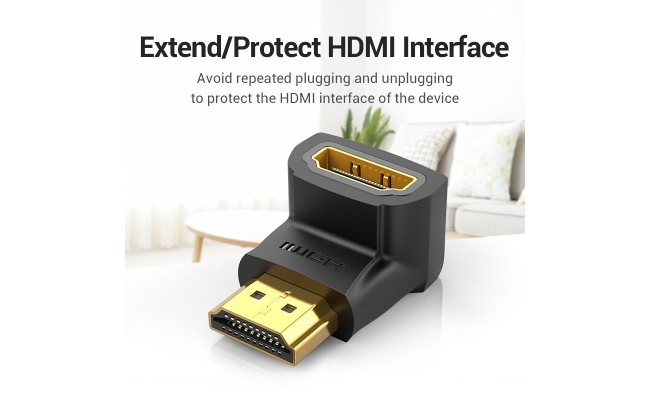 Adaptor video Vention AIOB0, HDMI(T) la HDMI(M), rezolutie maxima 4K la 60Hz,...